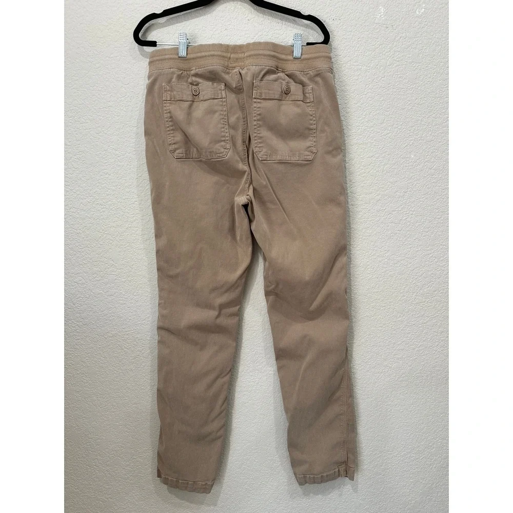 Faherty Arlie Day Pants Womens Medium Tan Khaki Jogger Tapered Stretch Tencel